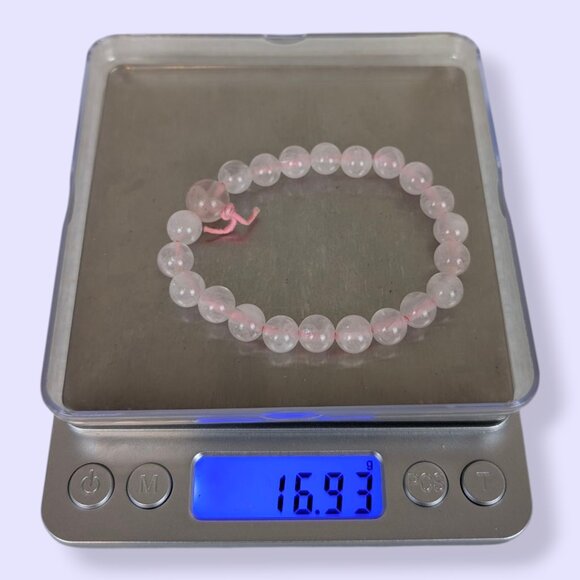 Rose Quartz Stretch Bracelet - Picture 4 of 4
